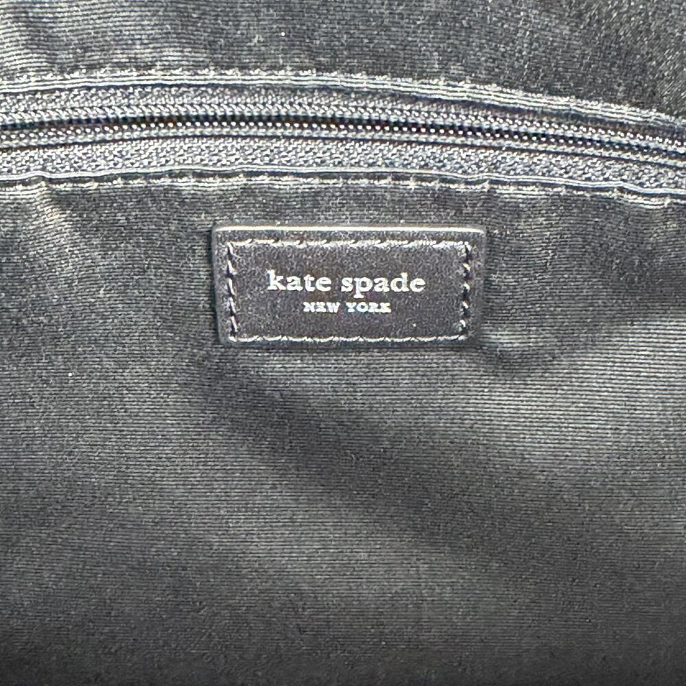 Kate Spade Loop Large Shoulder Bag Pebble Leather Black Silver - Picture 14 of 15